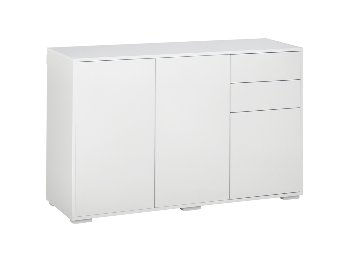 Mesa de Cabeceira BTFORUS, com gavetas, MDF, branco