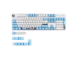 Keycaps Elegantes De Porcelana Azul E Branca Oem Pbt Keycap Dye Sub 117-keycaps