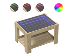 Mesa de Centro com Leds MAISON EXCLUSIVE Derivados de Madeira (73x53x45 cm)