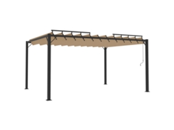 Gazebo VIDAXL Cinzento-acastanhado Tecido (3x4 m)