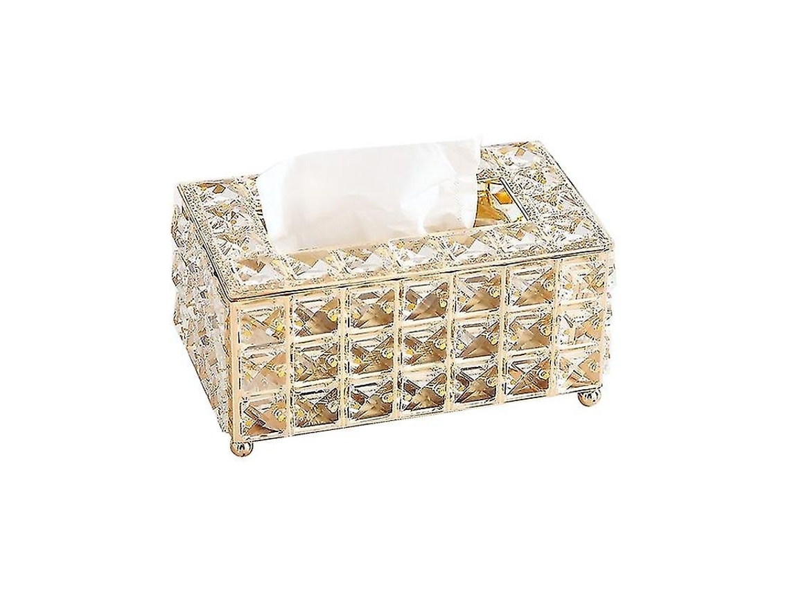Porta Lenços Decorativo Retangular Em Cristal Aquaforge