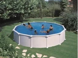 Piscina Elevada Gre Fidji Circular Branco 300x120