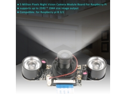 Laxiscreed Câmara Raspberry Pi 5mp Com Visão Noturna Ir E Interruptor Ir Cut