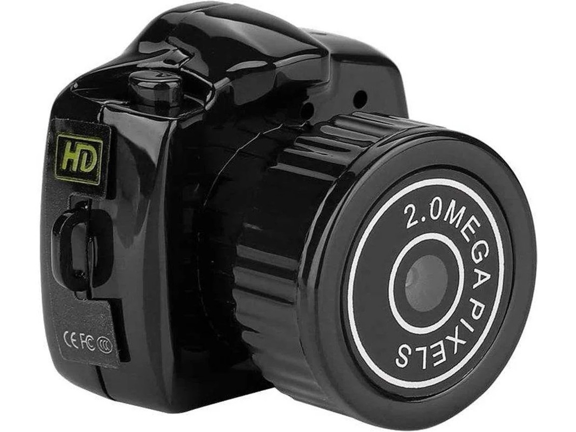Mini gravador de vídeo infravermelho Y2000 3,5M TF 32GB 640×480P 1280×720 USB 8 pinos preto