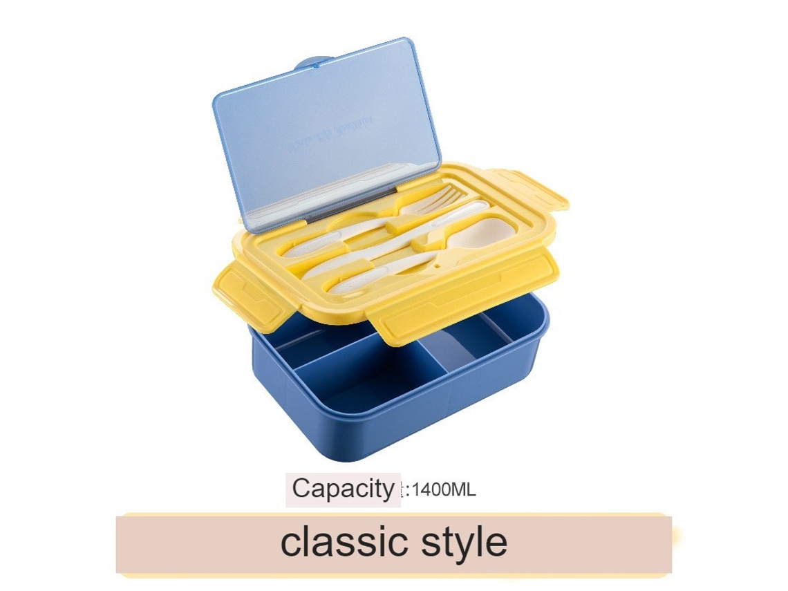 Lancheira Bento À Prova de Vazamentos para Adultos-Azul Clássico-1100Ml LUUCOZK