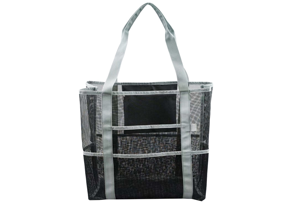 Saco De Armazenamento De Brinquedos De Praia Em Rede, Grande Capacidade Yuysan 40x20x38cm Cinza