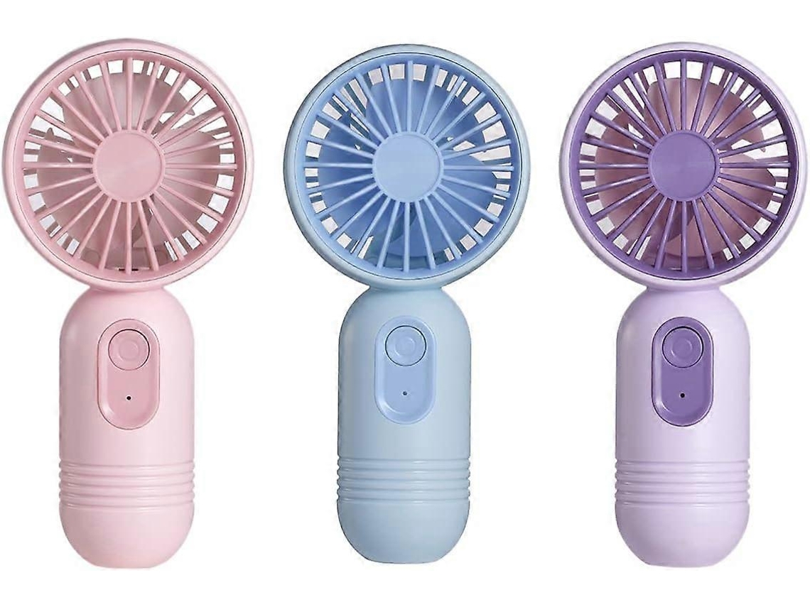 Mini Ventiladores Portáteis, Pacote Com 3 Unidades, Ventilador De Mão Fofo Com 3 Velocidades Para Meninas, Crianças, Mulheres E Homens
