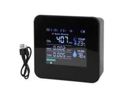 Monitor De Qualidade Do Ar Interior 9 Em 1: Testador De Pm2.5 Pm10 Co2 Hcho Tvoc Temp Umidade