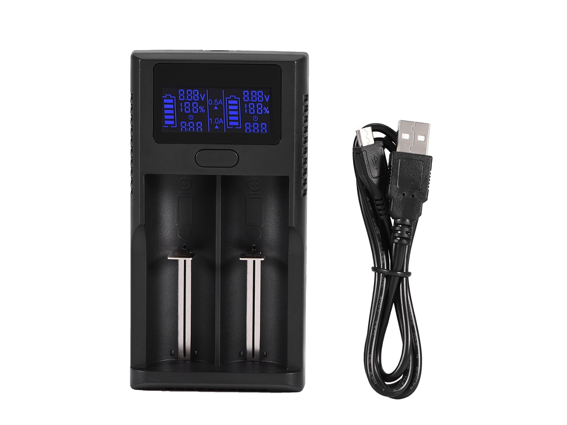 Carregador inteligente para baterias de lítio com tela LCD