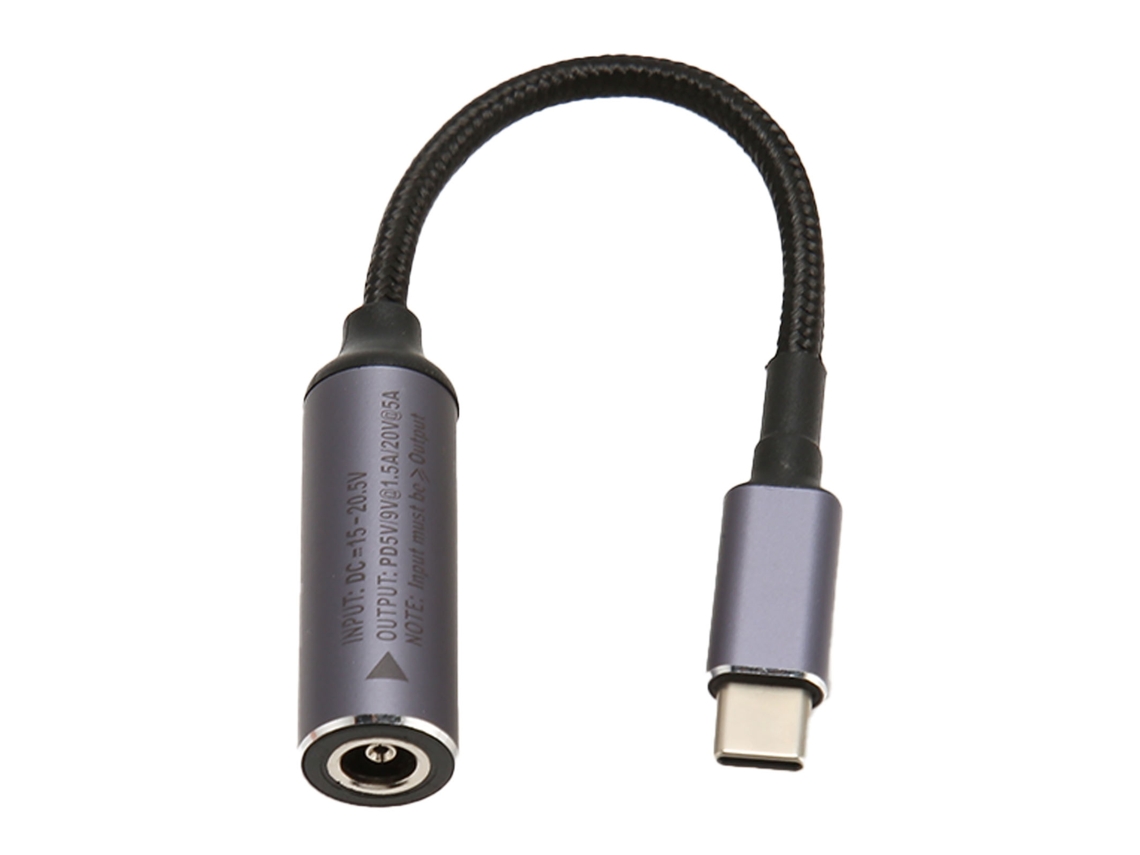 Cabo Dc Para Type C 6.5mmx1.4mm 100w Fêmea Para Macho Nylon Compatível Com Tablet Telefone Pc