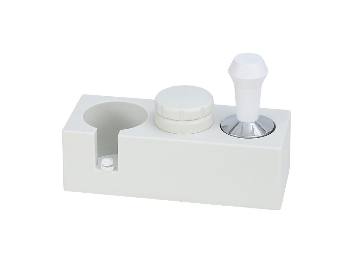 Suporte Para Calcador De Café Em Aço Inoxidável E Silicone, Suporte Para Pó, Acessórios Para Baristas Iniciantes, Branco, 53 Mm Aquaforge