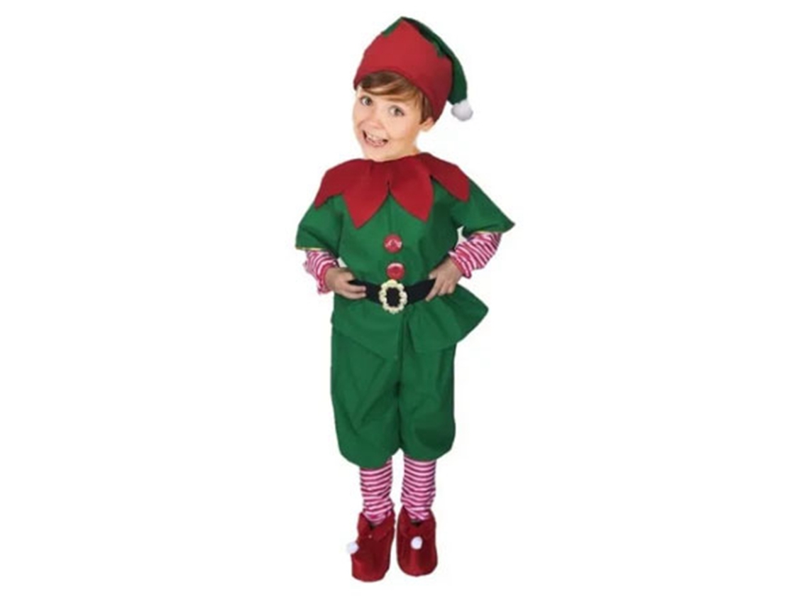 Mali traje de Elfo de Natal para Crianças com Chapéu e Cinto Cosplay Menino Menina 5 12 Anos