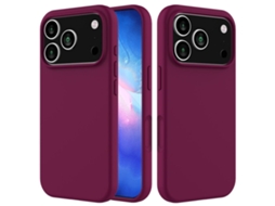Capa De Silicone Para Iphone 17 Pro - Bordô