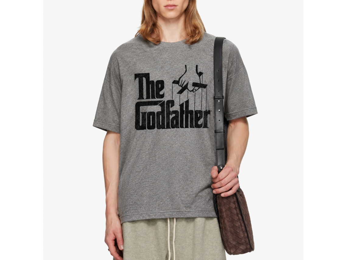 Rockinstone Godfather Don Corleone Heather Graphite Adult T-shirt Size:l