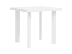 Mesa de jardim 80x75x72 cm em plástico branco, exclusiva da MAISON.