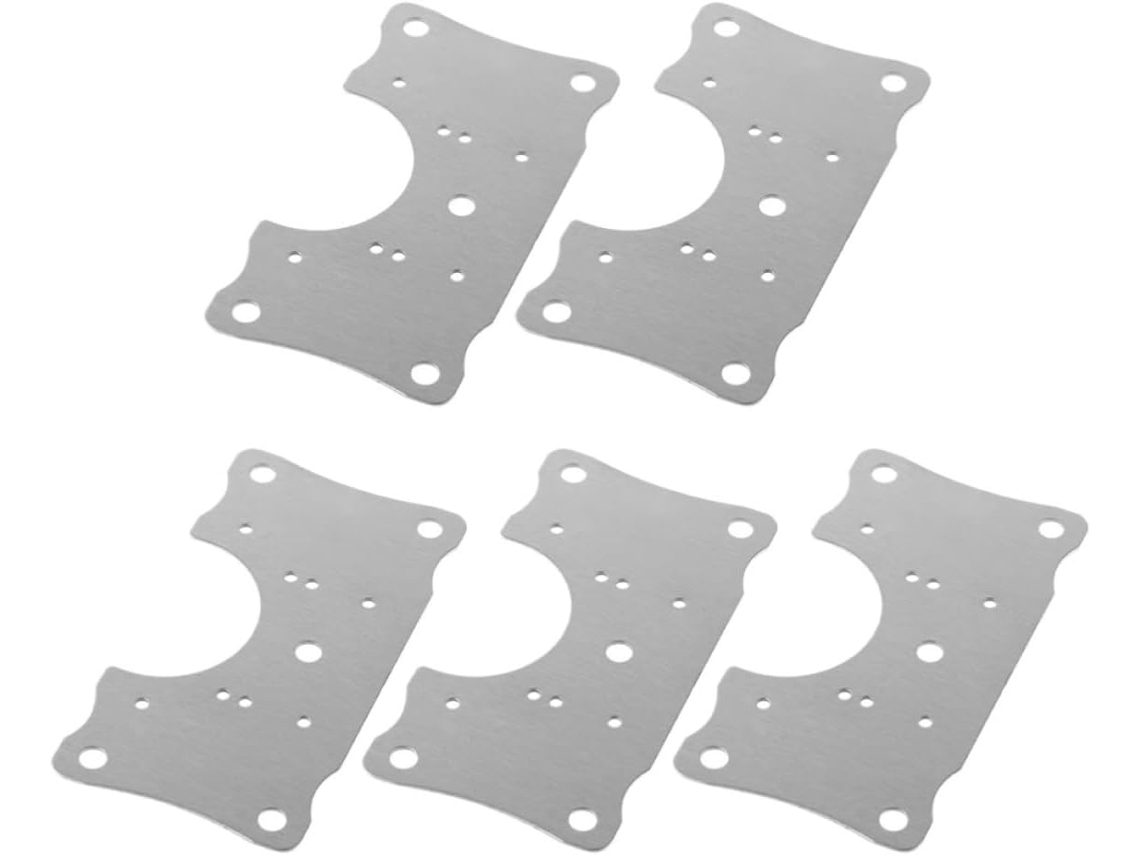 Placa De Dobradiça Para Armário Toyandona Com Porta Conveniente Em Aço Inoxidável, 5 Peças, Para Substituição De Portas