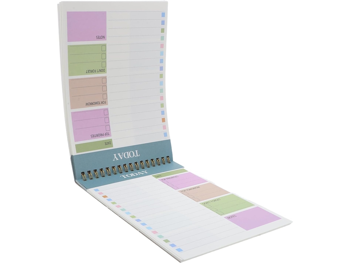 Bloco De Notas Planificador De Tâches 3 Peças 52 Folhas De Papel