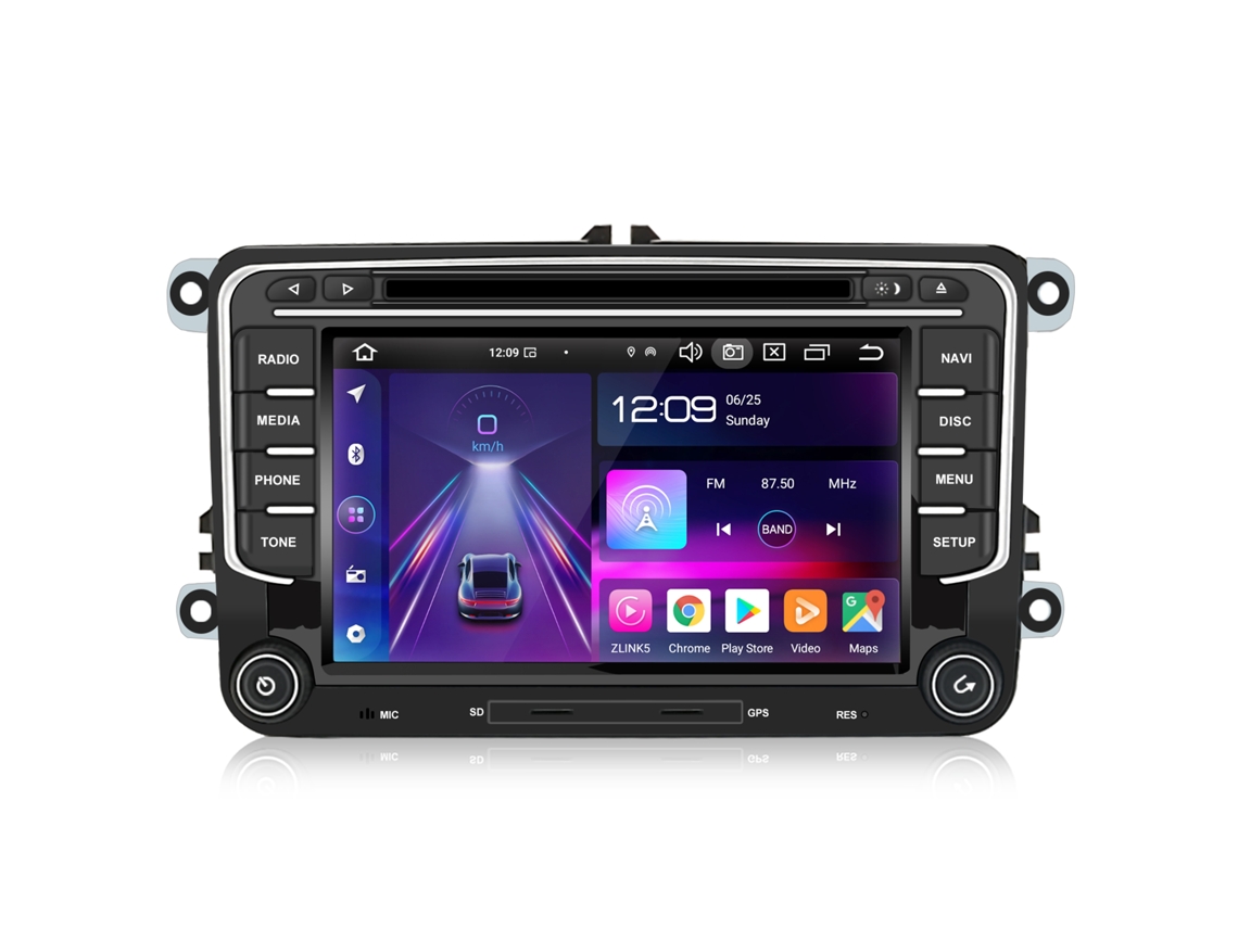 Rádio Android 14 Para Vw Skoda Seat Carplay Android Auto Sem Fios 4g Dsp Leitor Dvd Junsun