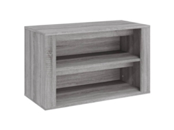 Shoe Rack, Shoe Racks Vidaxl Cinzeto Madeira Processada (n/a)