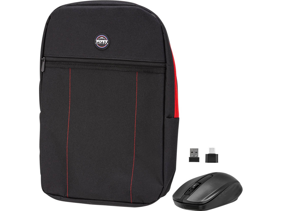 Pack Mochila + Rato PORT DESIGNS Premium (15.6'' - S/Fio)