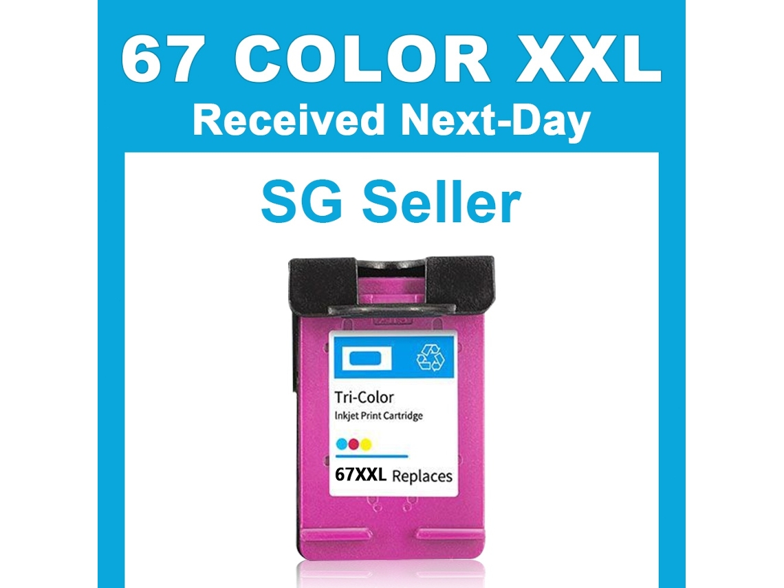 Cartucho De Tinta Hp67xl 67 Xxl Co Para Impressoras Hp Deskjet 2821e, 2700, 2332, 2333, 2330, 2732, 2733, 2734, 2735 E 2736.