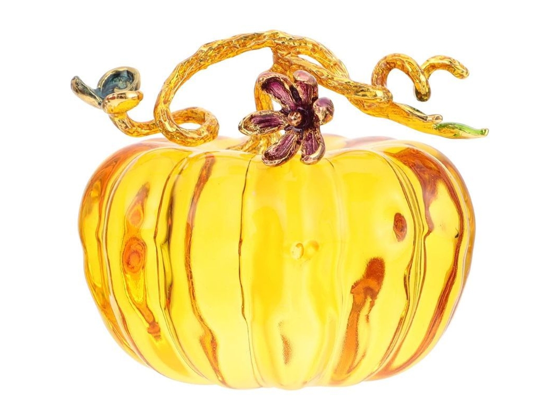 Figura de Abóbora de Vidro, Artesanal, Decoração Outono, Ação de Graças, Halloween S/MARCA