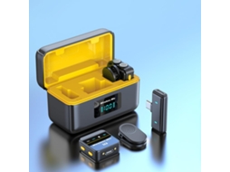 Mini Microfone De Lapela Com Clipe Bluetooth, Microfone De Lapela Sem Fio (preto)