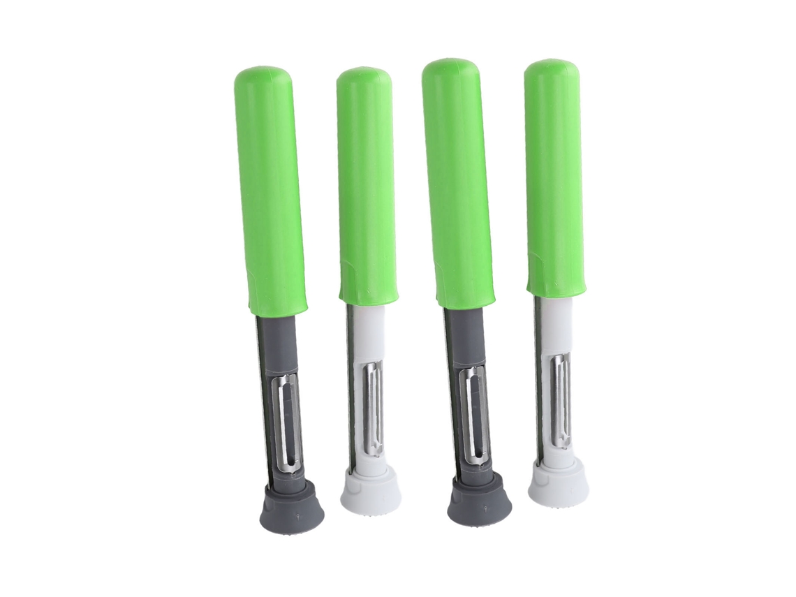 Ronjoe-4pcs Ferramenta 2 Em 1 Remover Caroço E Descasca Frutas Aço Inox Eficiente