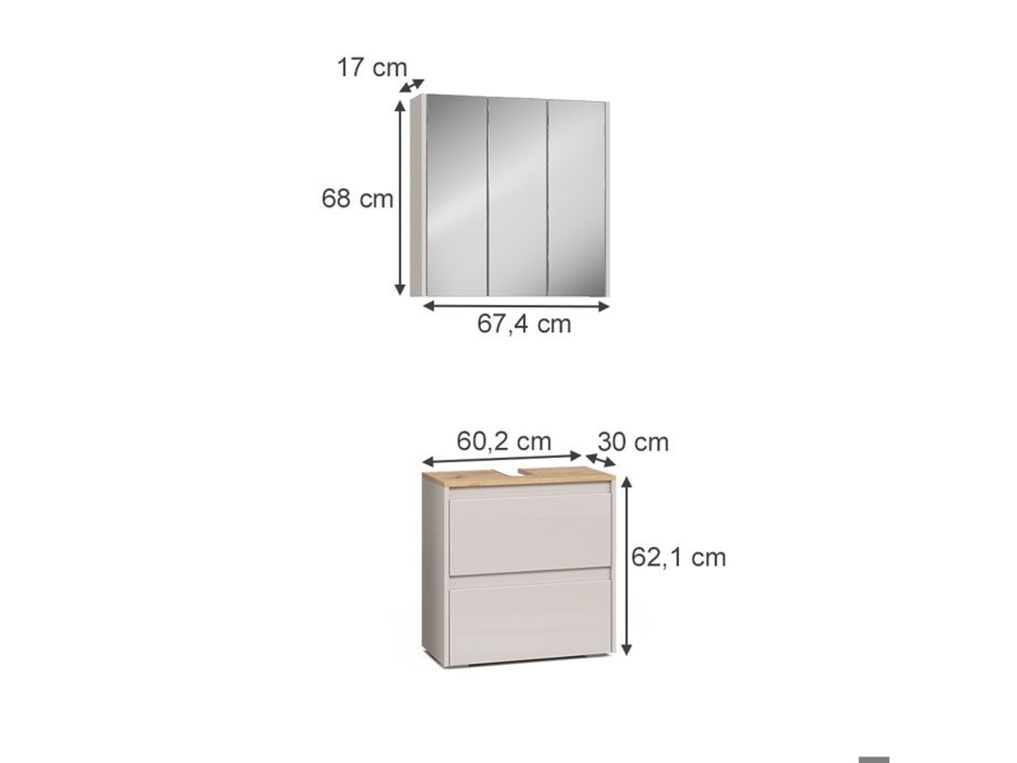 Móvel de Arrumação VICCO 2 Caixas com 2 Portas Preto e branco 140 cm
