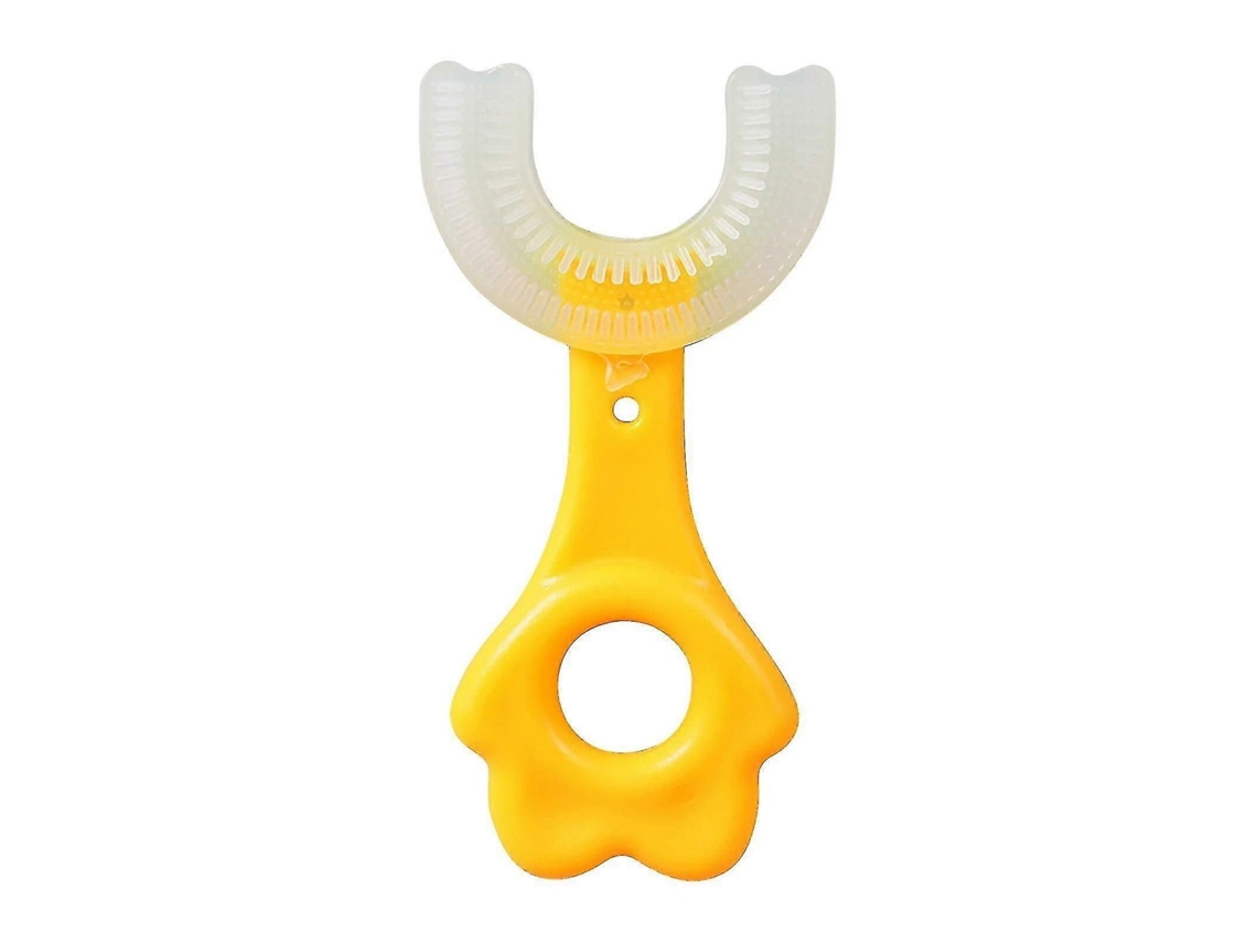 1pc Escova de Dentes em Forma U 360 Graus Bebê Silicone Macio GOKOCO