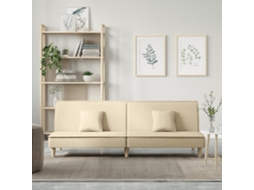 Vidaxl Sofá-cama Tecido Creme