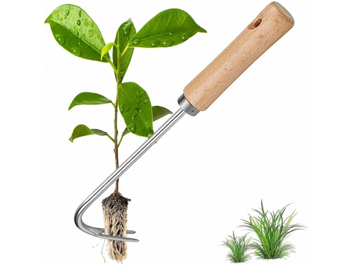 Capinadora de aço inox AQUAFORGE, manual com madeira