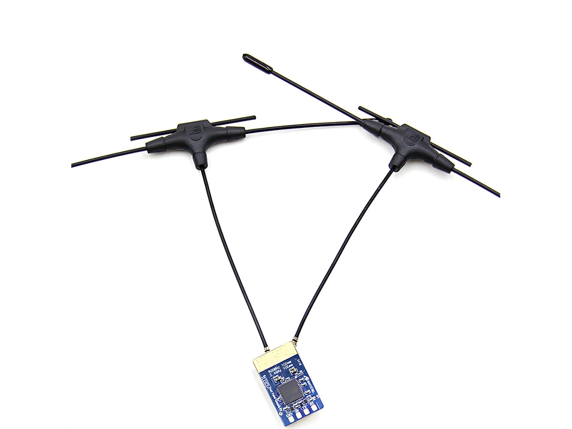 Receptor Gemini Rx Expresslrs de Banda Dupla 900/2400 900mhz/2.4ghz da Bayckrc para Drones Fpv Racer MDUG (120mm + 80mm)