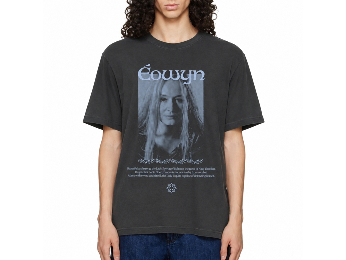 Rockinstone Lord Of The Rings Eowyn The Shieldmaiden Black T-shirt Size:s