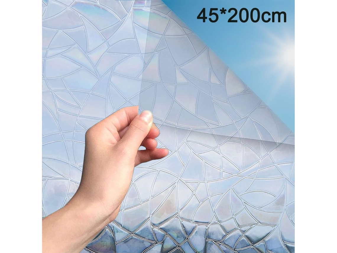 Película Decorativa Para Janelas Com Privacidade 3d, Sem Cola, Adesivo Holográfico Para Vidro Klb