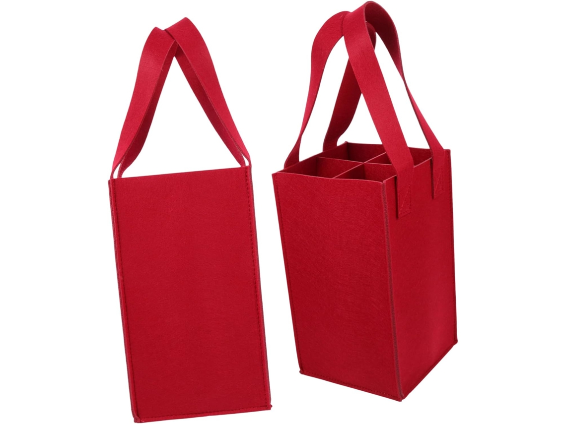 Conjunto De 2 Sacos Reutilizáveis Portáteis Para Armazenamento De Garrafas De Vinho