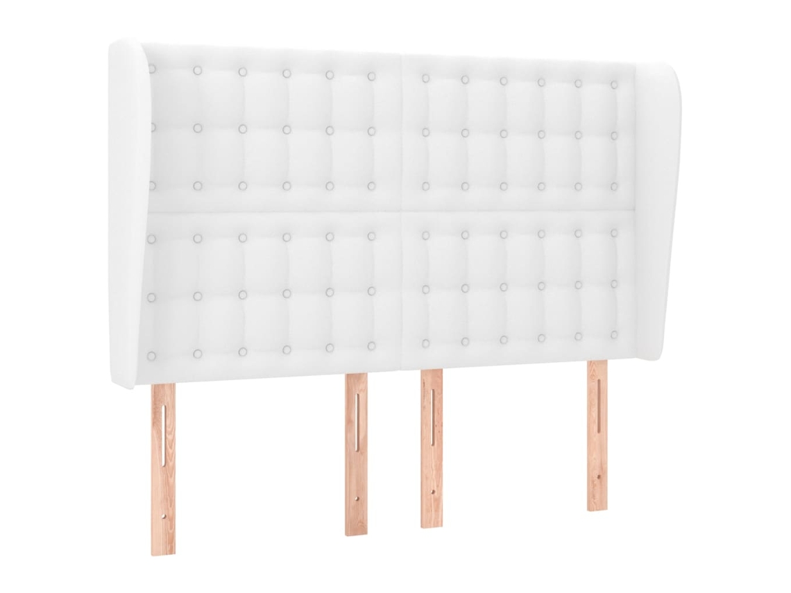 Headboard, Headboards Vidaxl Branco Couro Artificial (147 X 23 X 118/128 Cm)
