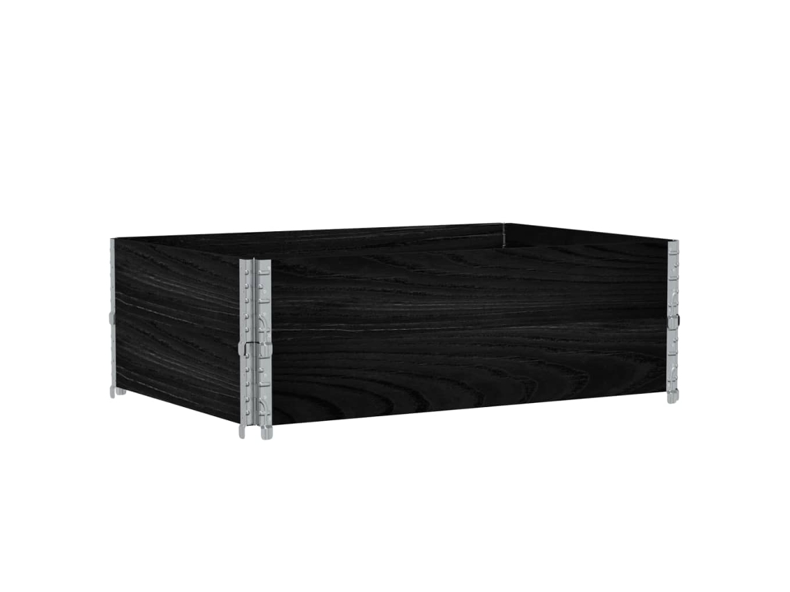 Pallet Collar, Pallet Collars Vidaxl Preto Madeira (120 X 80 Cm)