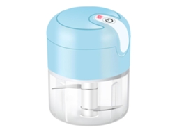 Picador De Alho Elétrico De 1 Xícara, Mini Processador De Alimentos Sem Fio Com Carregamento Usb E Aço Inoxidável 304 (azul)