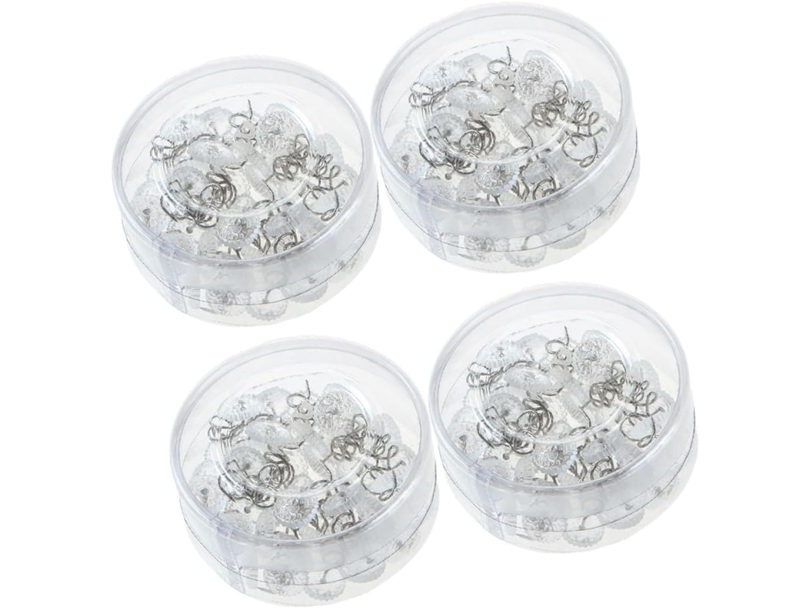 Conjunto de 4 Suportes para Edredons em Aço Inoxidável e Plástico, Ideais Prender com Segurança CHABERLU