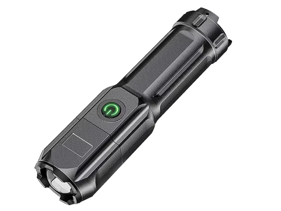 Lanterna Edc Flash Light Zoomable 2pacotes Pilhas Incluidas Preto Yizhood