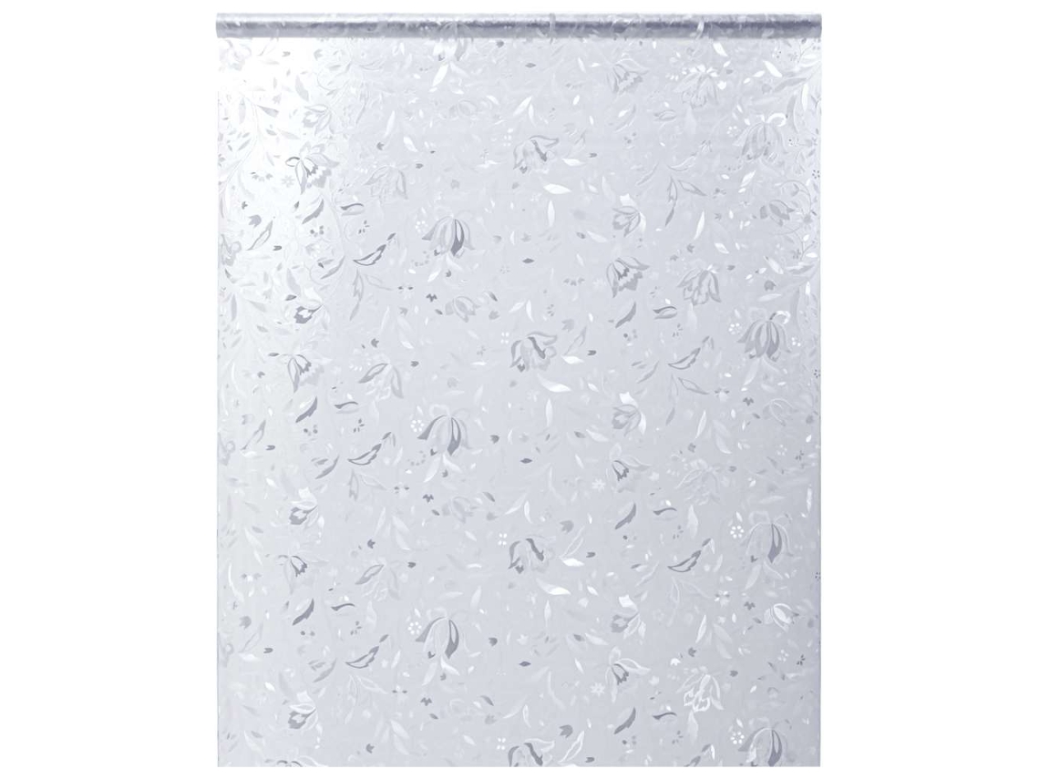 Vidaxl Película Para Janela Fosca 45x500 Cm Pvc Padrão De Flor