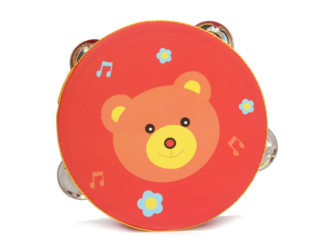 Elysve Pandeiro De Percussão 6 Polegadas, Portátil, Urso