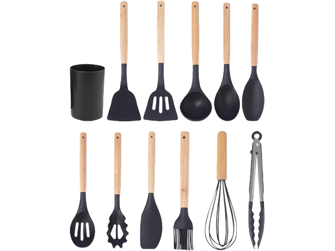 Conjunto De Utensílios De Cozinha | Conjunto De Talheres Antiaderentes Com Caixa De Armazenamento Gokoco