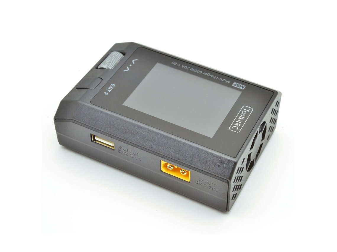 Carregador De Equilíbrio Dc Multifuncional Toolkitrc M8p 600 W 20 A Para Bateria 1 8s Xt60 Lipo Lihv Life Lion Lto