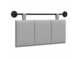 Conjunto 1 Cabeceira Suspensa Vidaxl Cinzento Veludo (90 X 55 X 5 Cm)