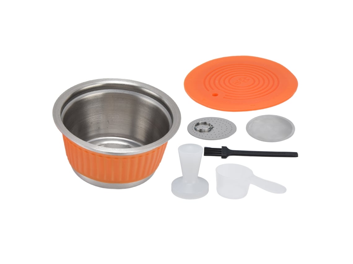 Cápsula de café reutilizável em aço inox com tamper para Dolce Gusto, filtro e acessórios | S/MARCA