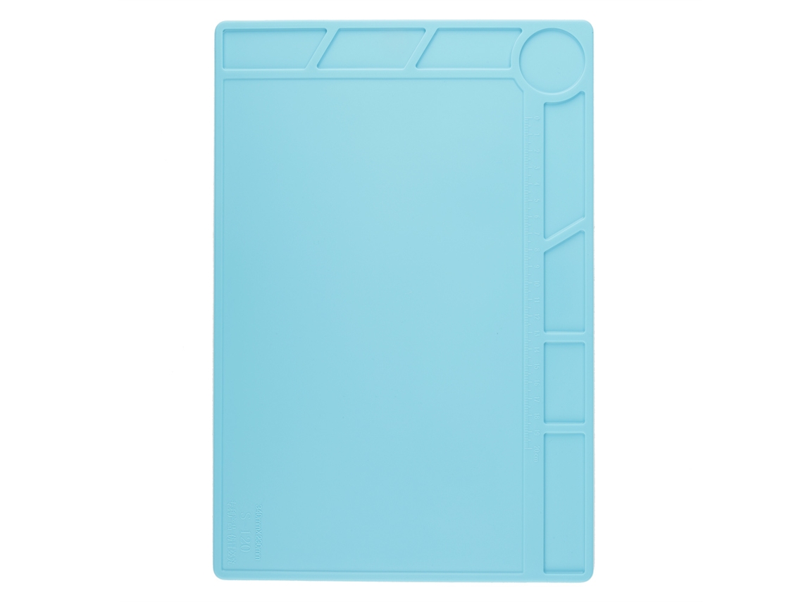 Almofada de silicone resistente ao calor para reparo de celulares, 340 mm * 230 mm * 4 mm, isolamento e soldagem.