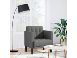 Vidaxl Poltrona Com Apoio De Braços 53 Cm Tecido Cinzento-escuro