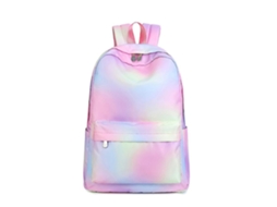 1 X Mochila Escolar Casual Impermeável De Poliéster Com Contraste De Cores Para Estudantes Olysi Shop